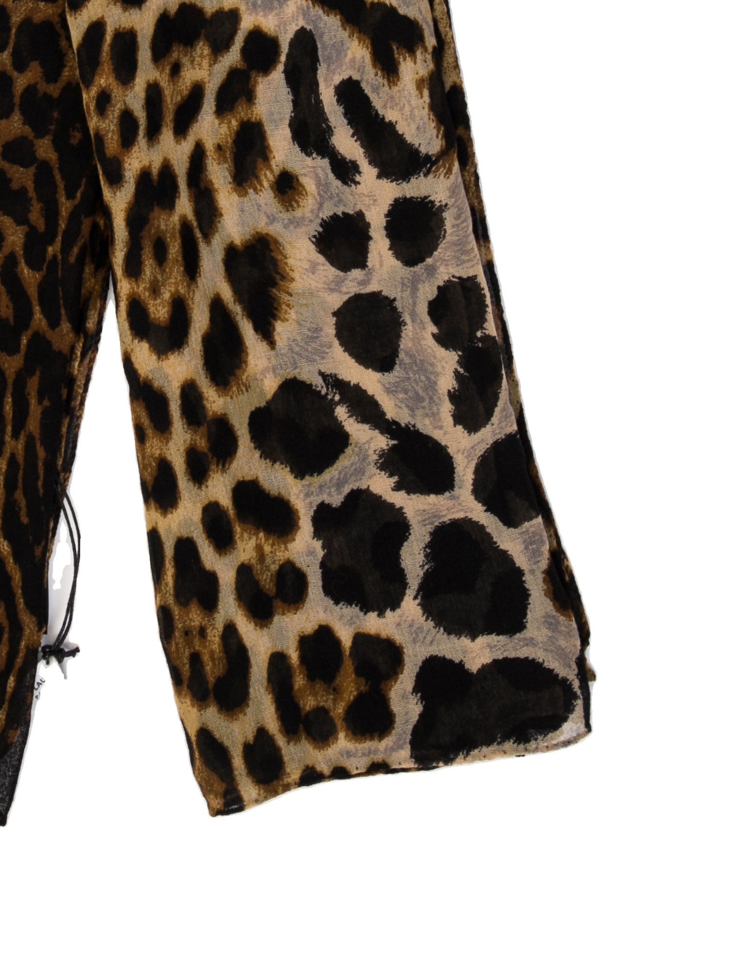 Saint Laurent Wool Animal Print Scarf