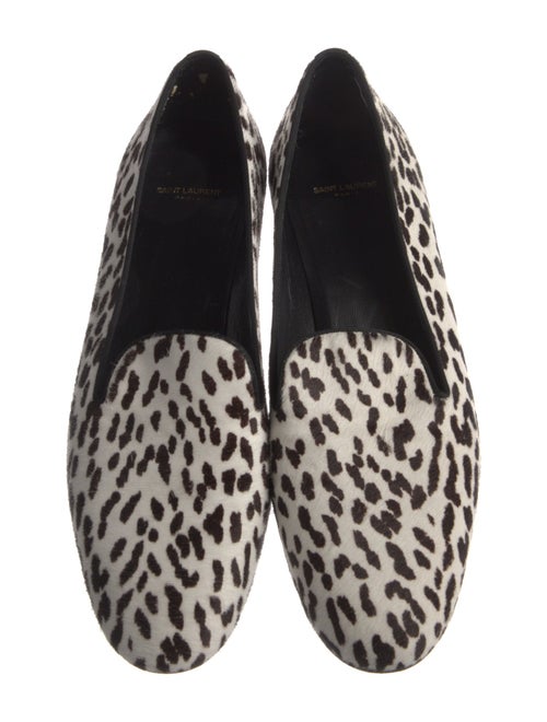 Saint Laurent Fur Animal Print Loafers