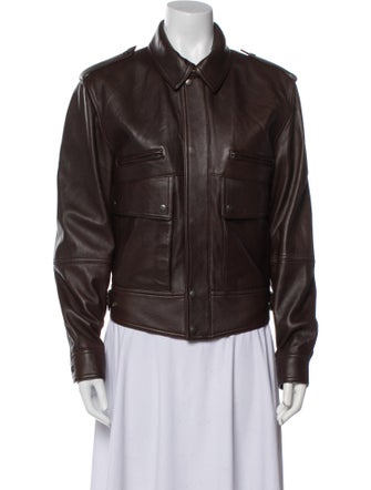 Saint Laurent 2022 Leather Bomber Jacket