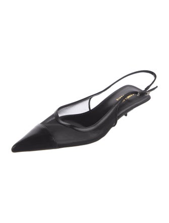 Saint Laurent Mesh Mesh Accents Slingback Pumps