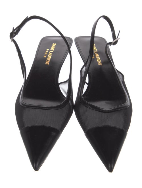 Saint Laurent Mesh Mesh Accents Slingback Pumps