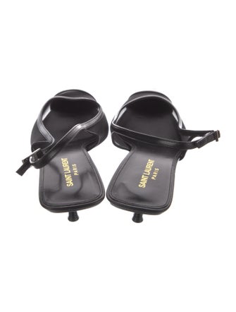 Saint Laurent Mesh Mesh Accents Slingback Pumps