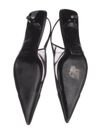 Saint Laurent Mesh Mesh Accents Slingback Pumps