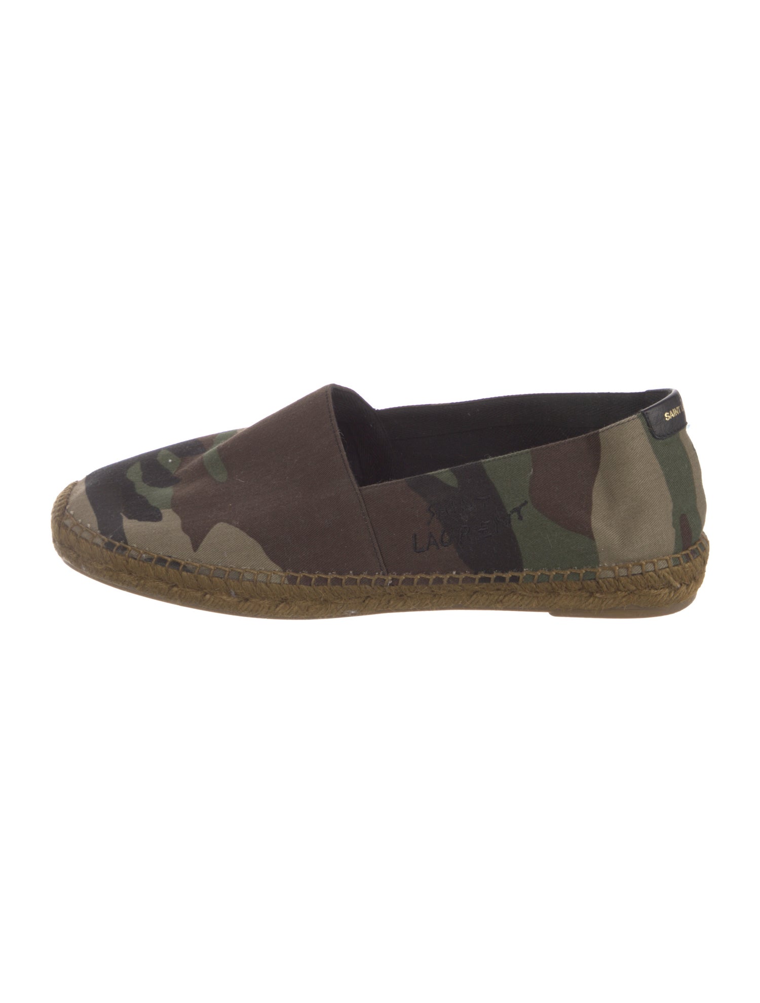 Saint Laurent Canvas Camouflage Print Espadrilles