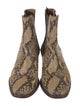 Saint Laurent Snakeskin Animal Print Chelsea Boots