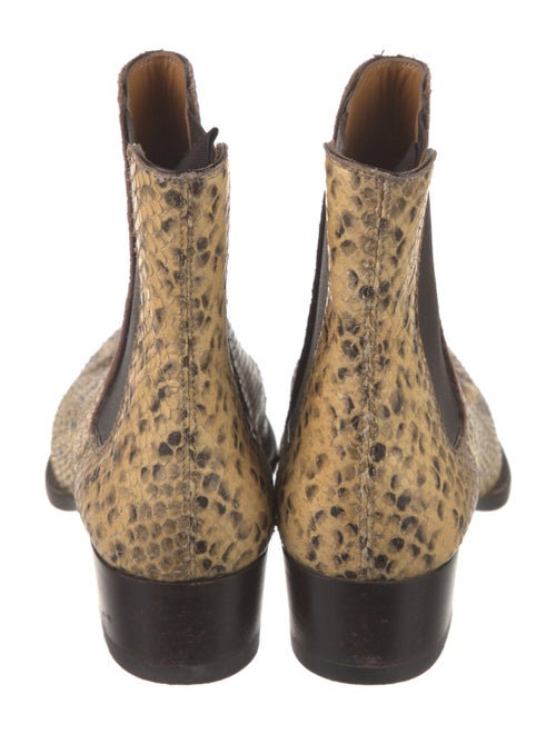 Saint Laurent Snakeskin Animal Print Chelsea Boots