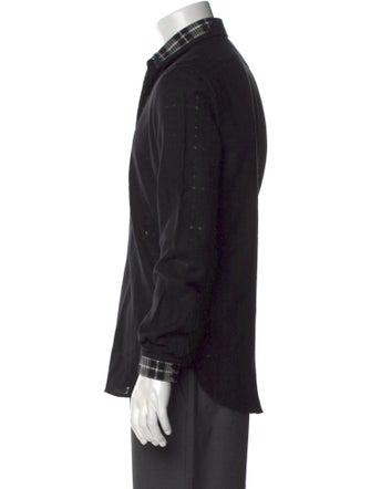 Saint Laurent Wool Long Sleeve Dress Shirt