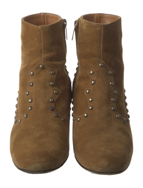 Saint Laurent Suede Studded Accents Boots