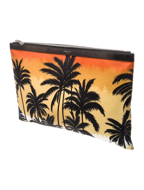 Saint Laurent Canvas Palm Document Holder