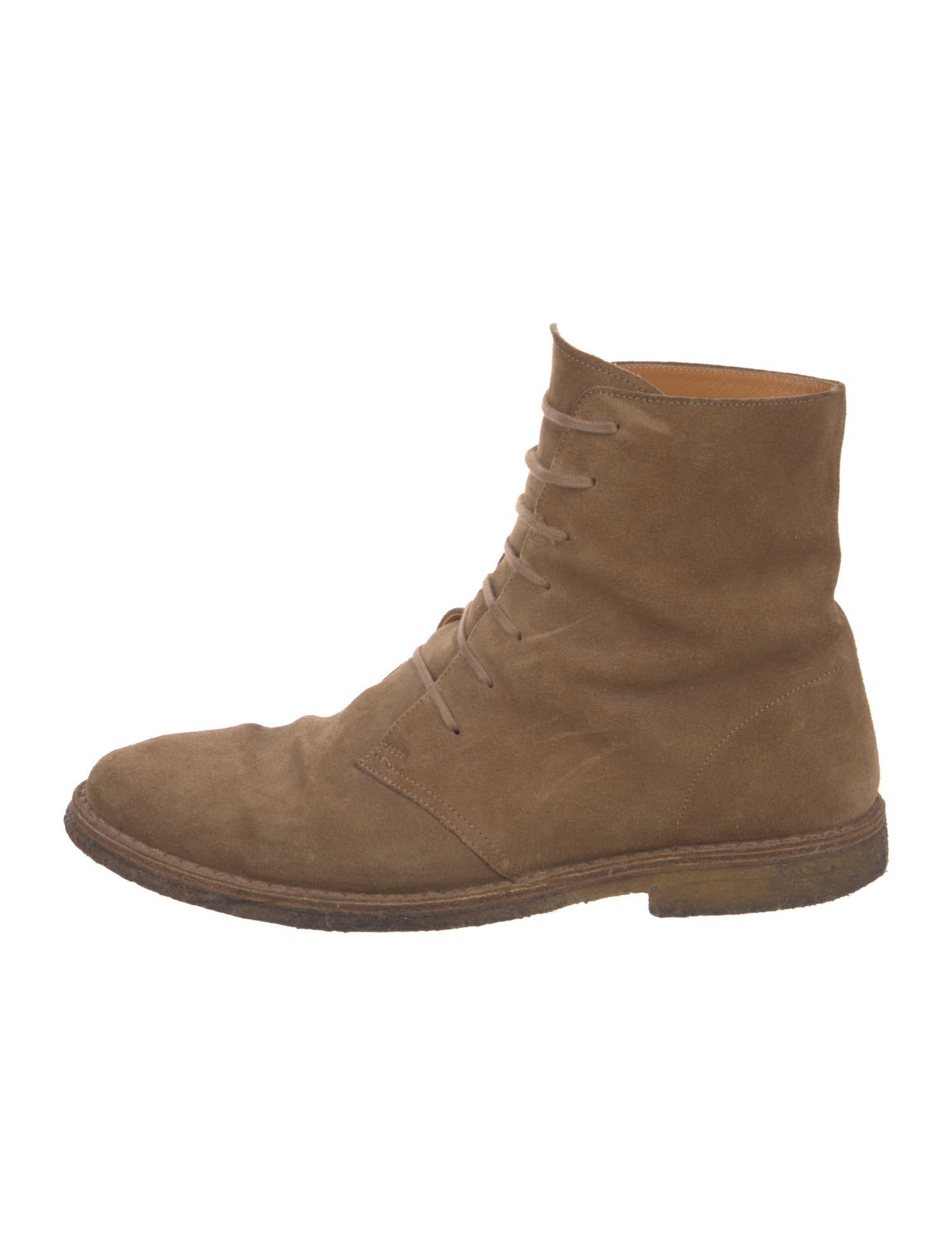 Saint Laurent Suede Lace-Up Boots