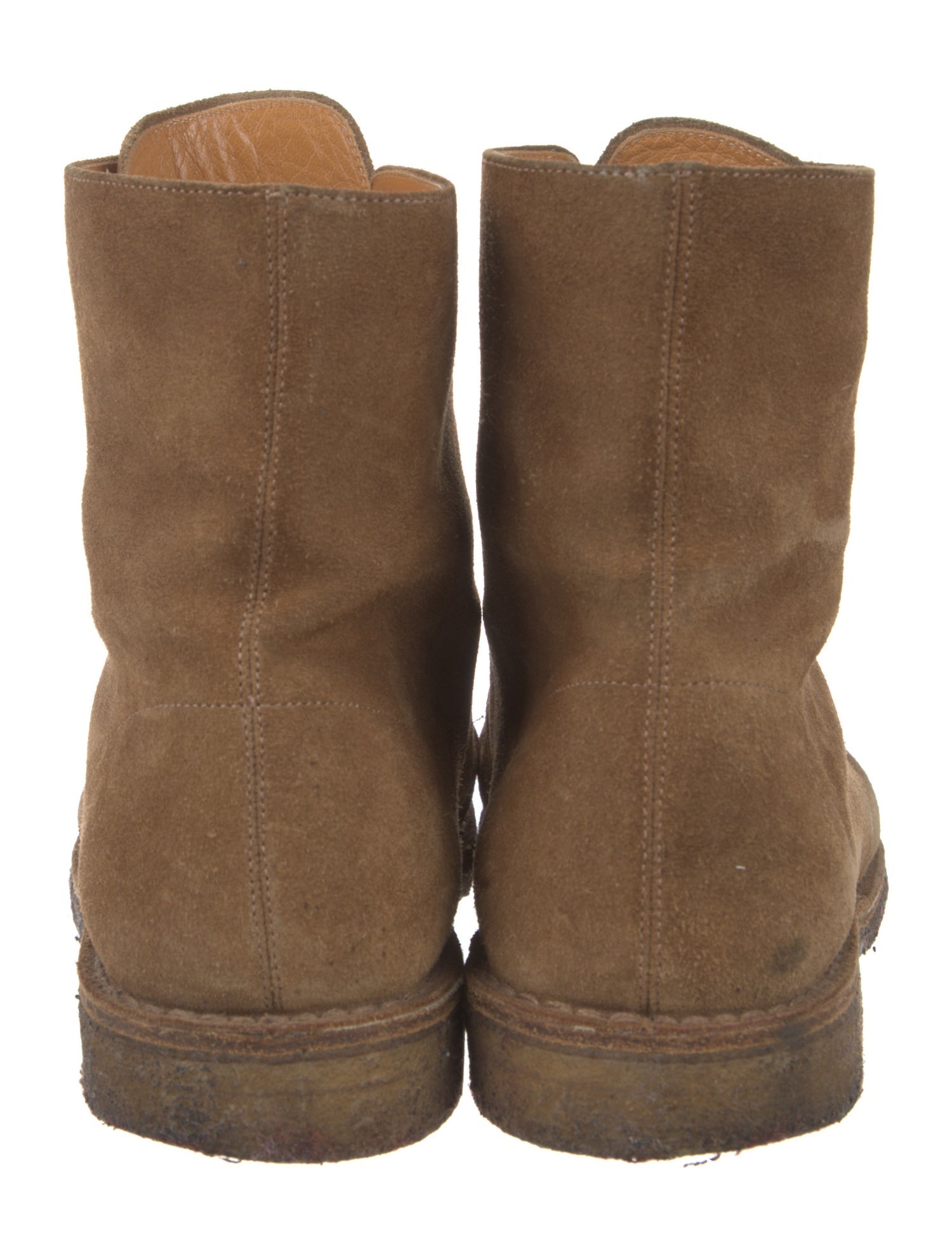 Saint Laurent Suede Lace-Up Boots