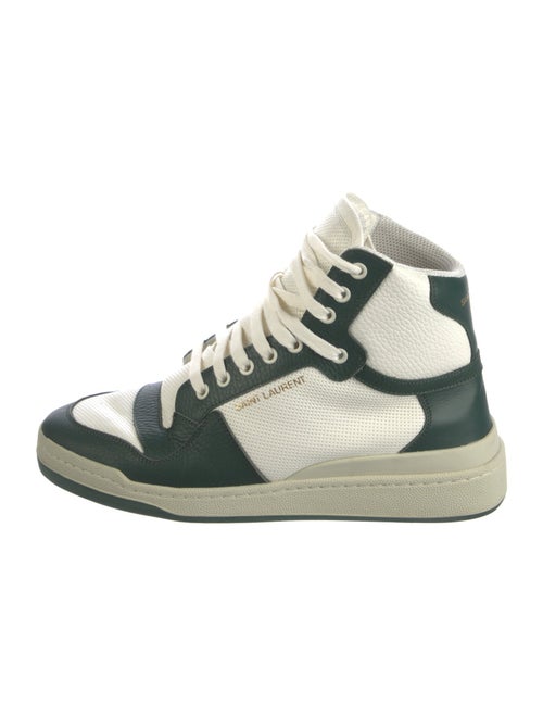 Saint Laurent Leather Colorblock Pattern Sneakers