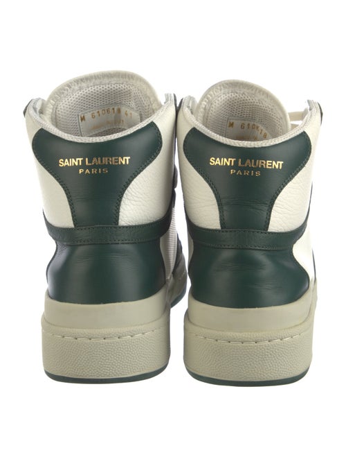 Saint Laurent Leather Colorblock Pattern Sneakers