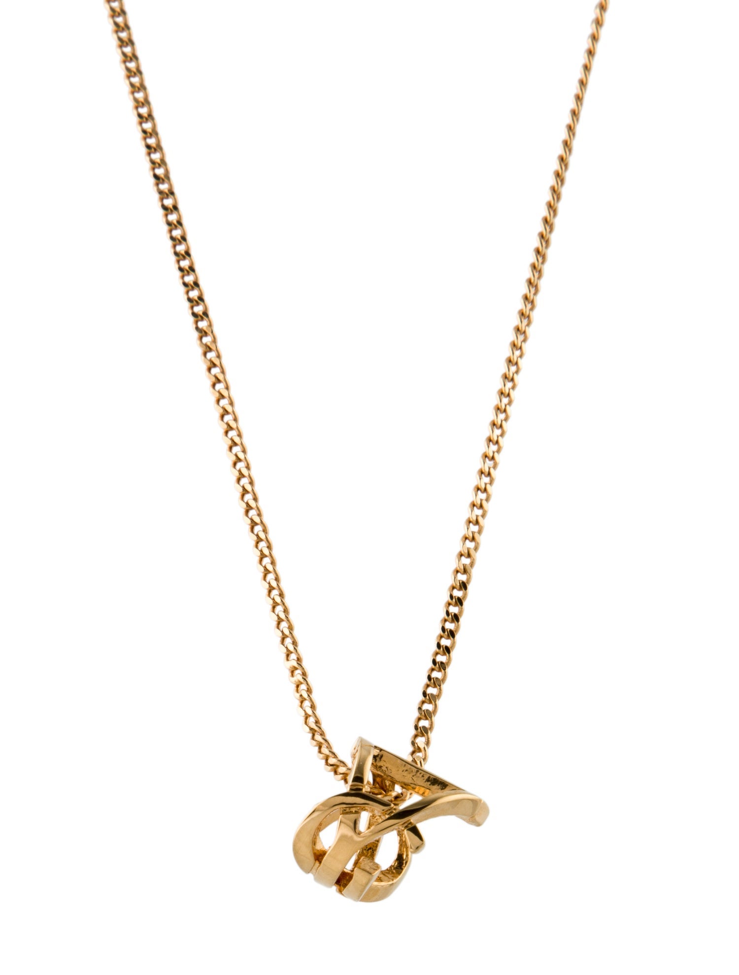 Saint Laurent Cassandre Pendant Necklace
