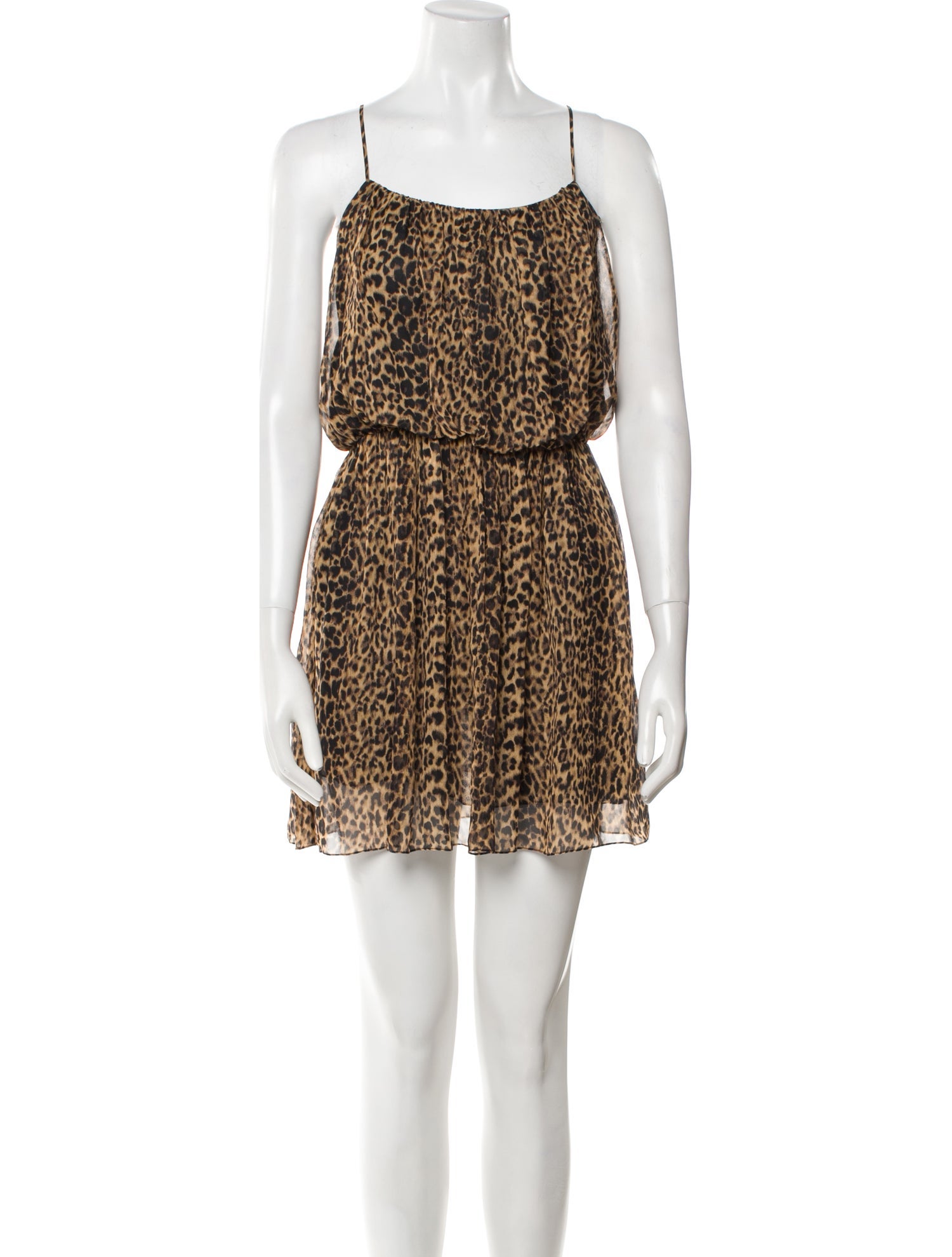Saint Laurent Animal Print Mini Dress