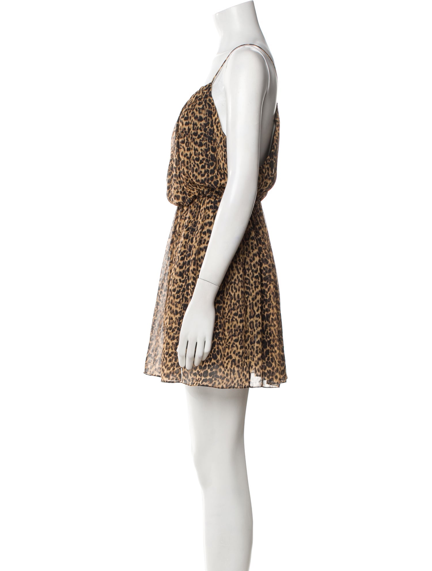 Saint Laurent Animal Print Mini Dress