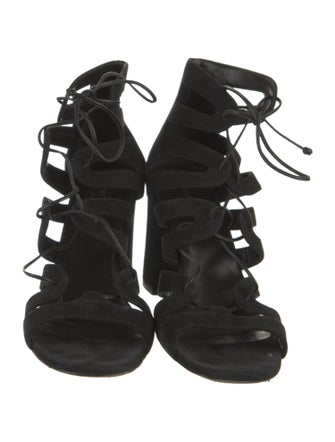 Saint Laurent Suede Gladiator Sandals