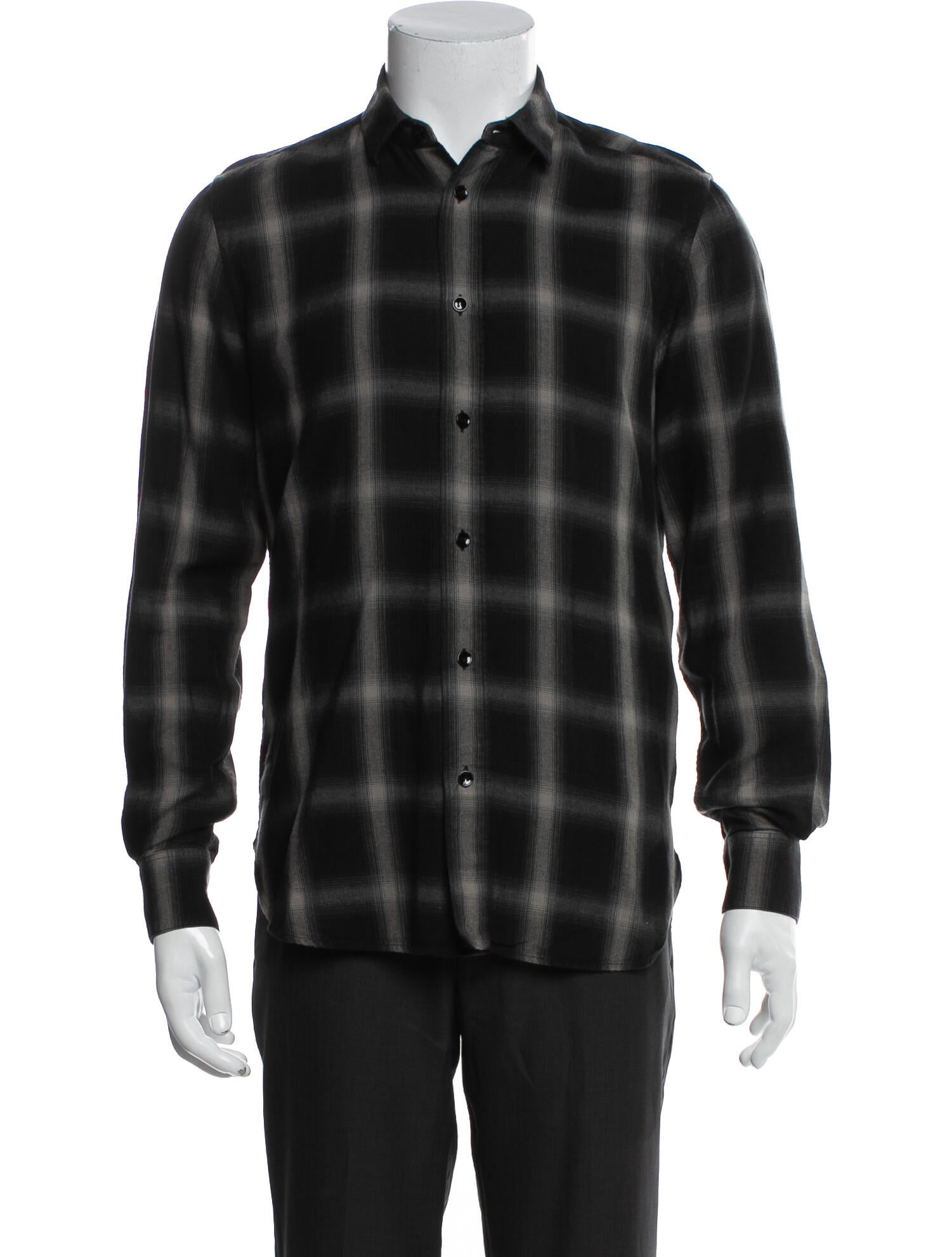 Saint Laurent 2017 Plaid Print Shirt