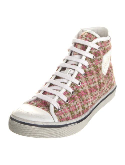 Saint Laurent Tweed Tweed Pattern Sneakers