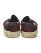 Saint Laurent Tweed Plaid Print Sneakers