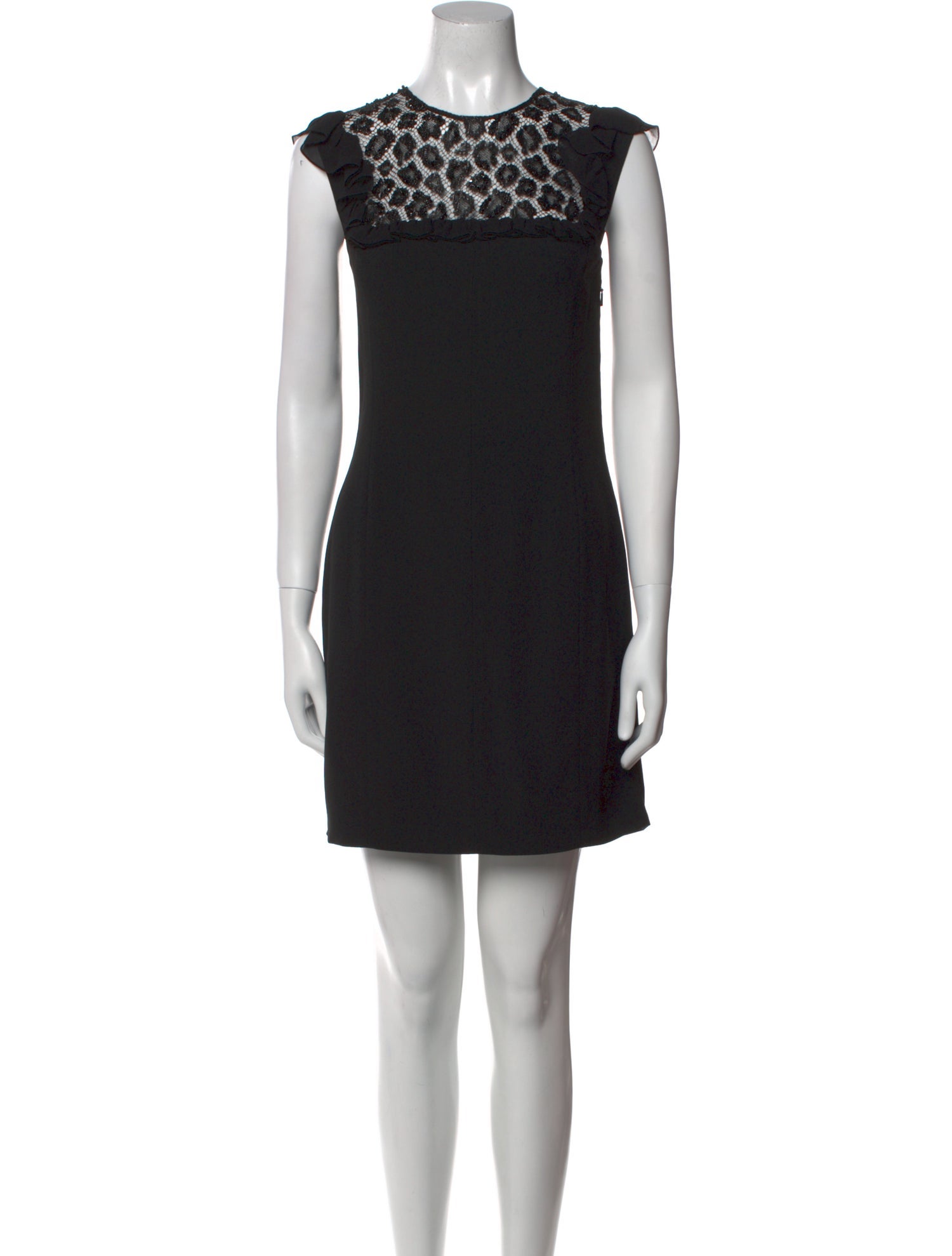 Saint Laurent Crew Neck Mini Dress