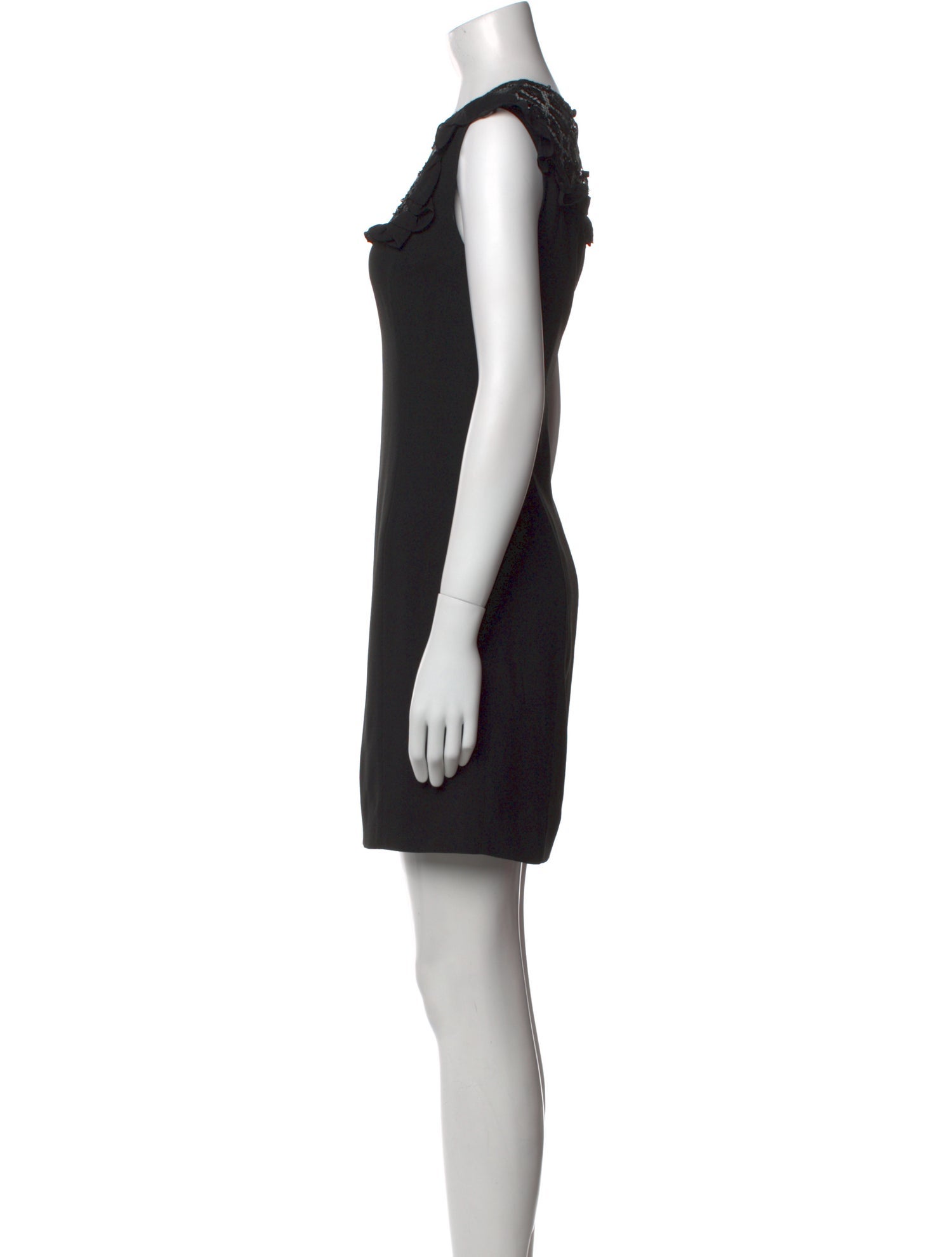 Saint Laurent Crew Neck Mini Dress