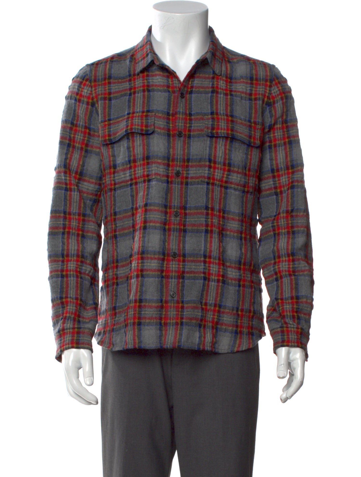 Saint Laurent 2021 Plaid Print Shirt