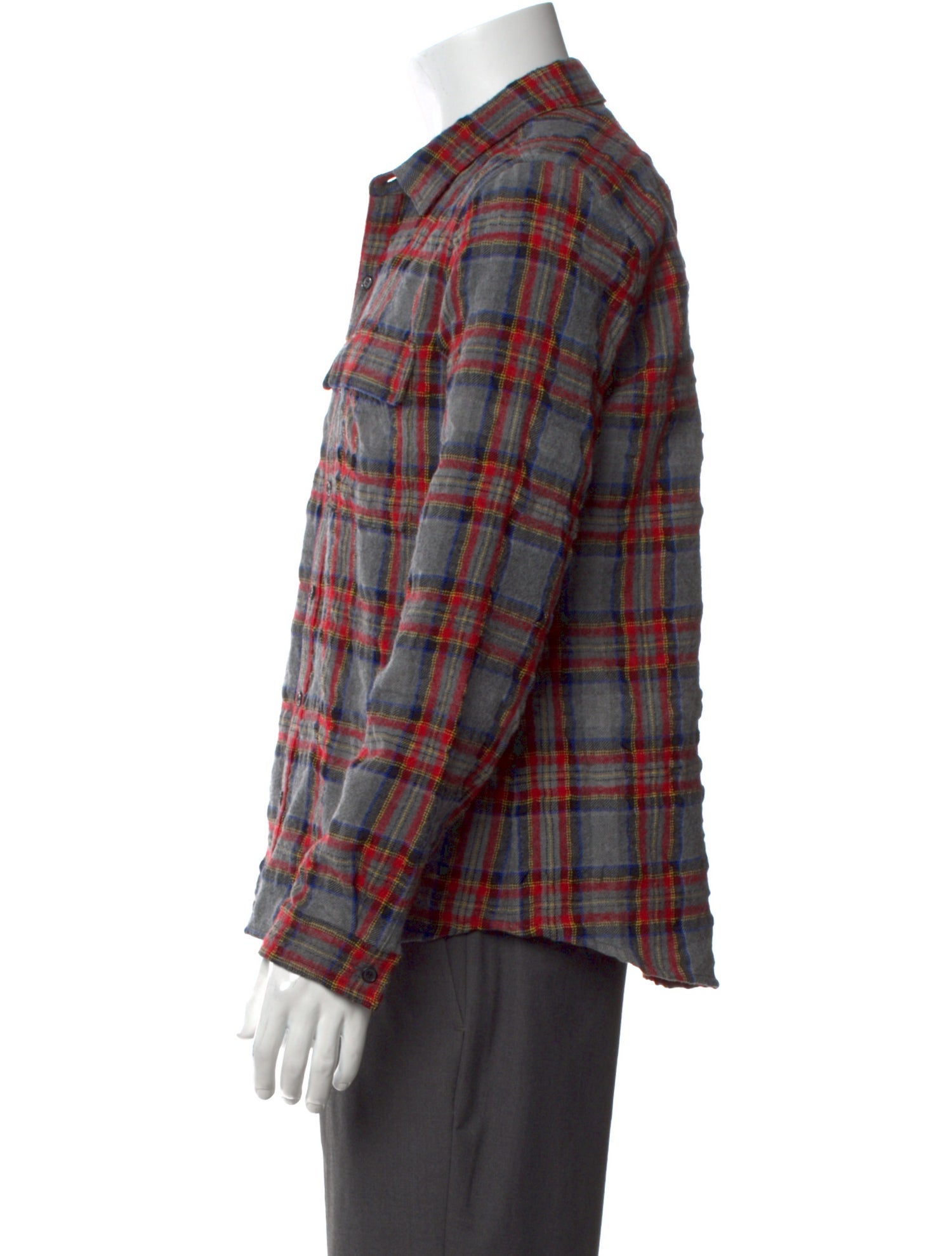 Saint Laurent 2021 Plaid Print Shirt