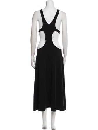 Saint Laurent Wool Midi Length Dress