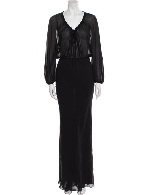 Saint Laurent Silk Long Dress
