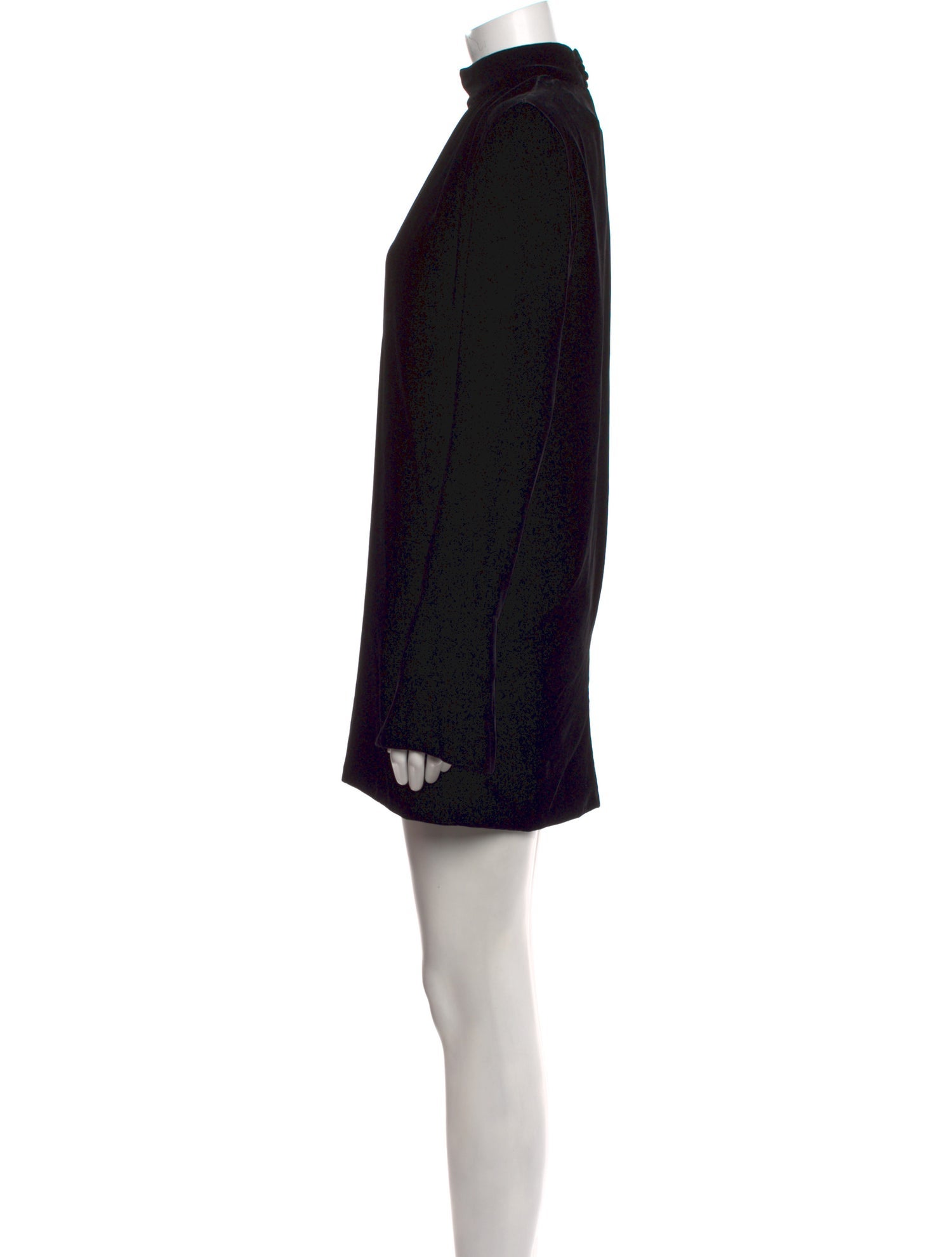 Saint Laurent Mock Neck Mini Dress