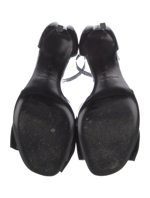 Saint Laurent Patent Leather Bow Accents Sandals