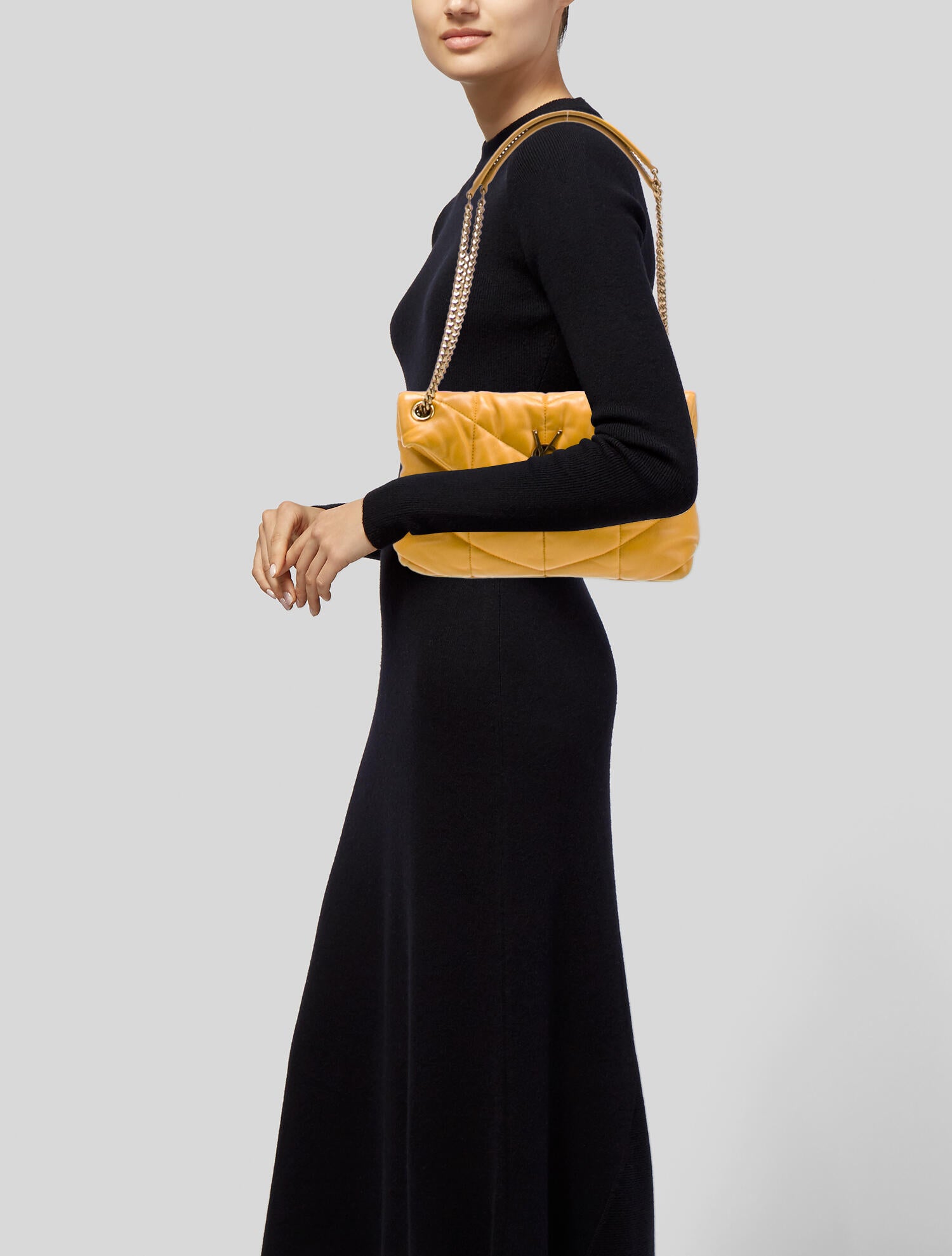 Saint Laurent Leather Puffer Small