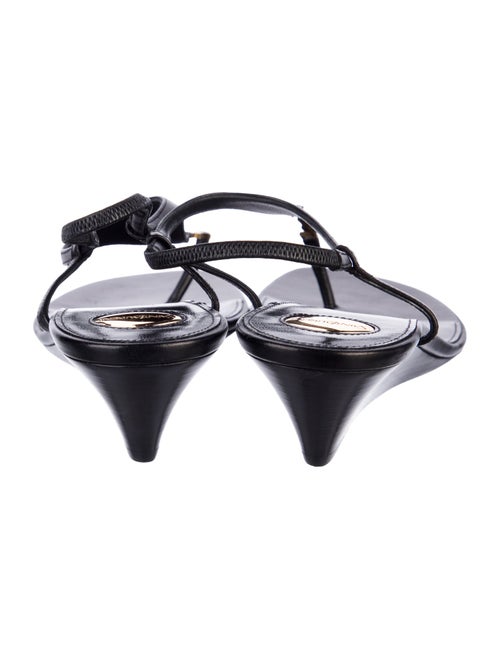 Saint Laurent Leather T-Strap Sandals