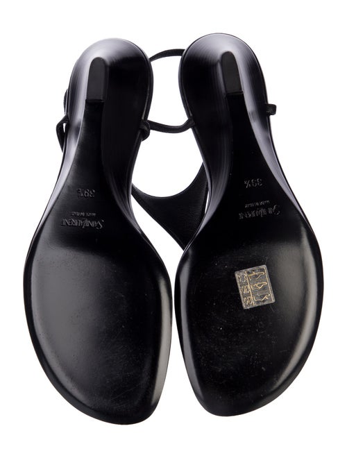 Saint Laurent Leather T-Strap Sandals
