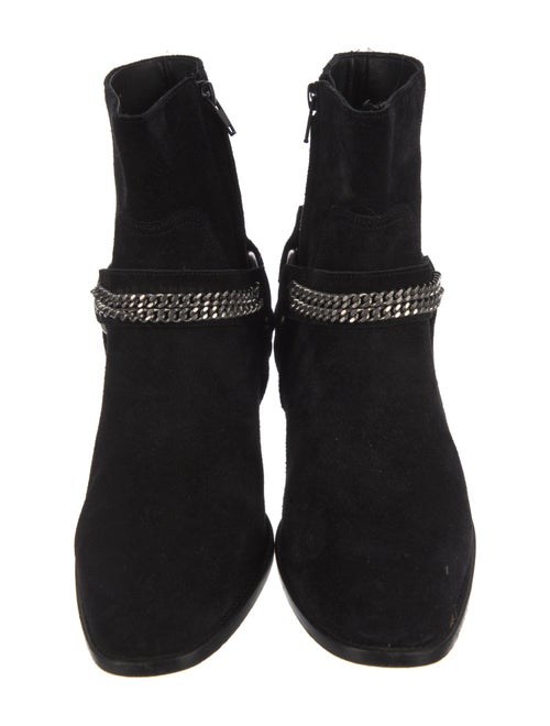 Saint Laurent Suede Chain-Link Accents Boots