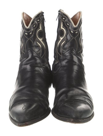 Saint Laurent Leather Western Boots
