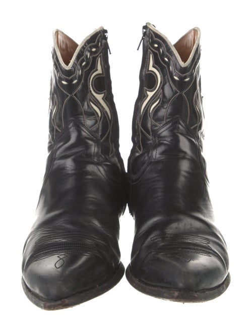 Saint Laurent Leather Western Boots