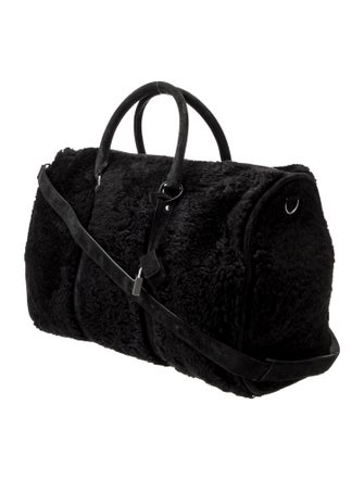 Saint Laurent Shearling Le Monogramme 48h Duffle Bag 2023