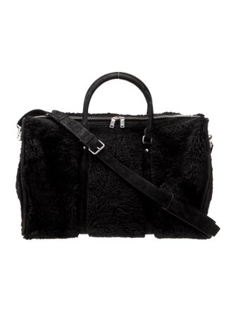 Saint Laurent Shearling Le Monogramme 48h Duffle Bag 2023
