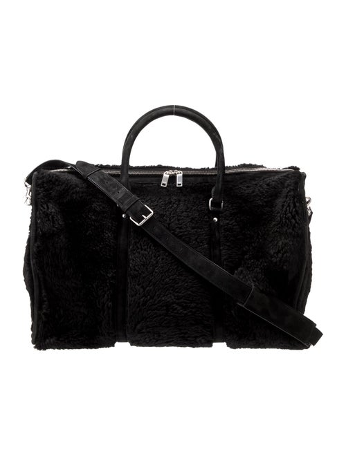 Saint Laurent Shearling Le Monogramme 48h Duffle Bag 2023