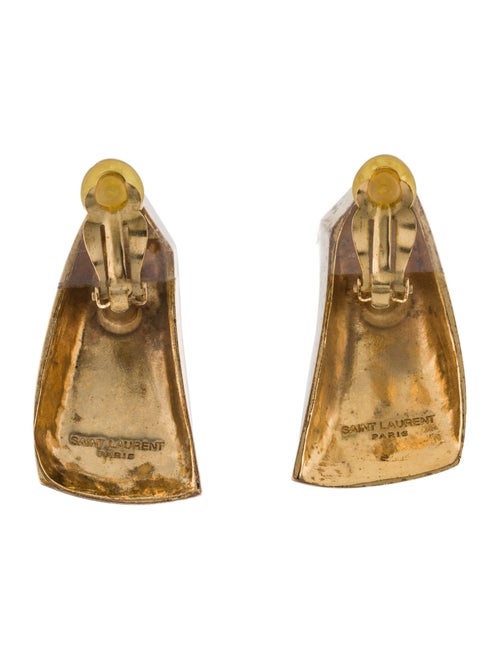 Saint Laurent Comet Sculpted Clip-On Drop Earrings