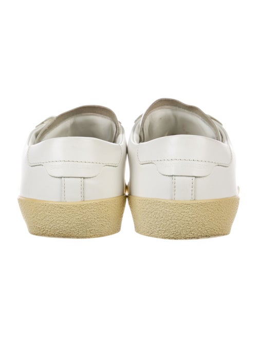 Saint Laurent Leather Lasercut Accents Sneakers