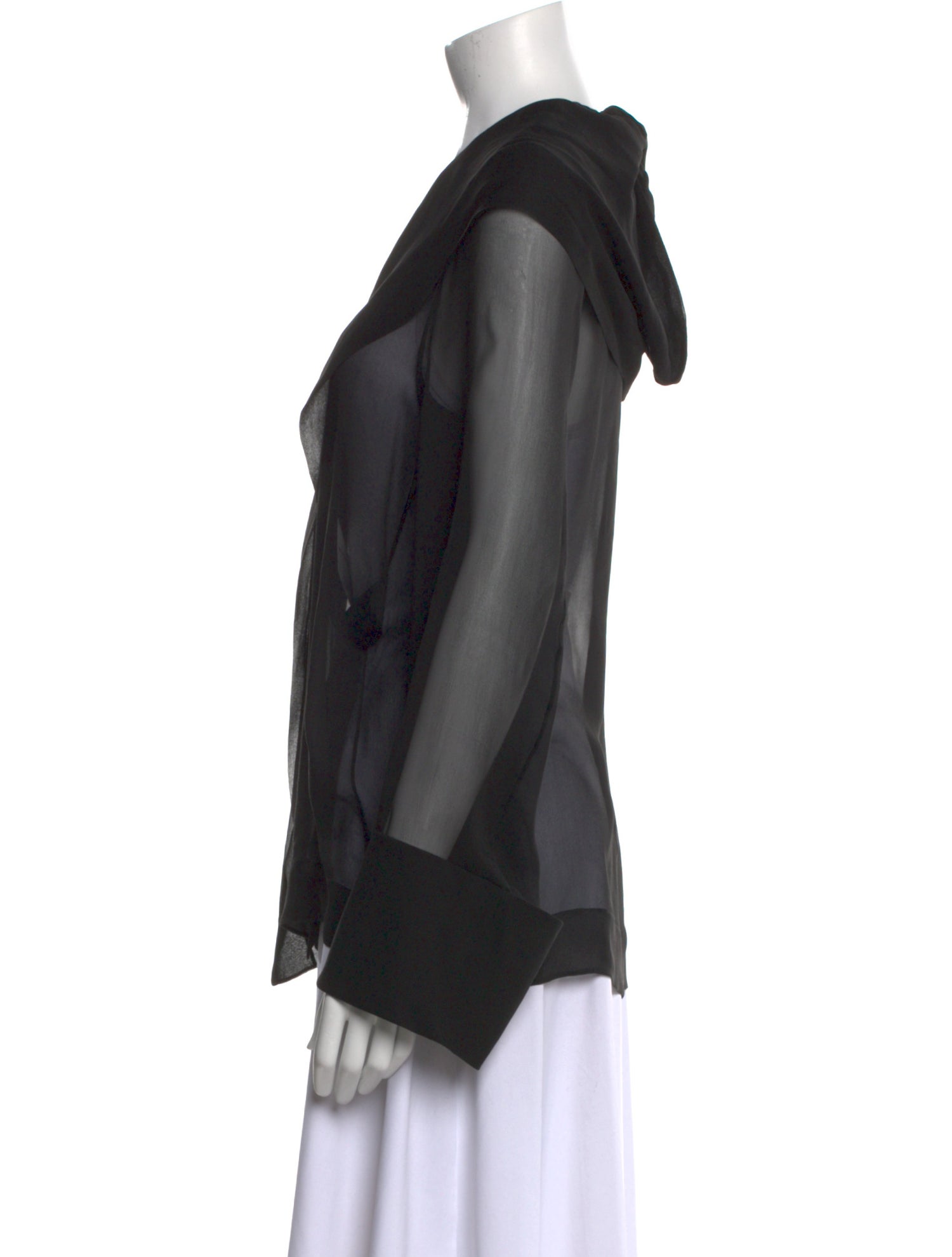 Saint Laurent Silk V-Neck Blouse