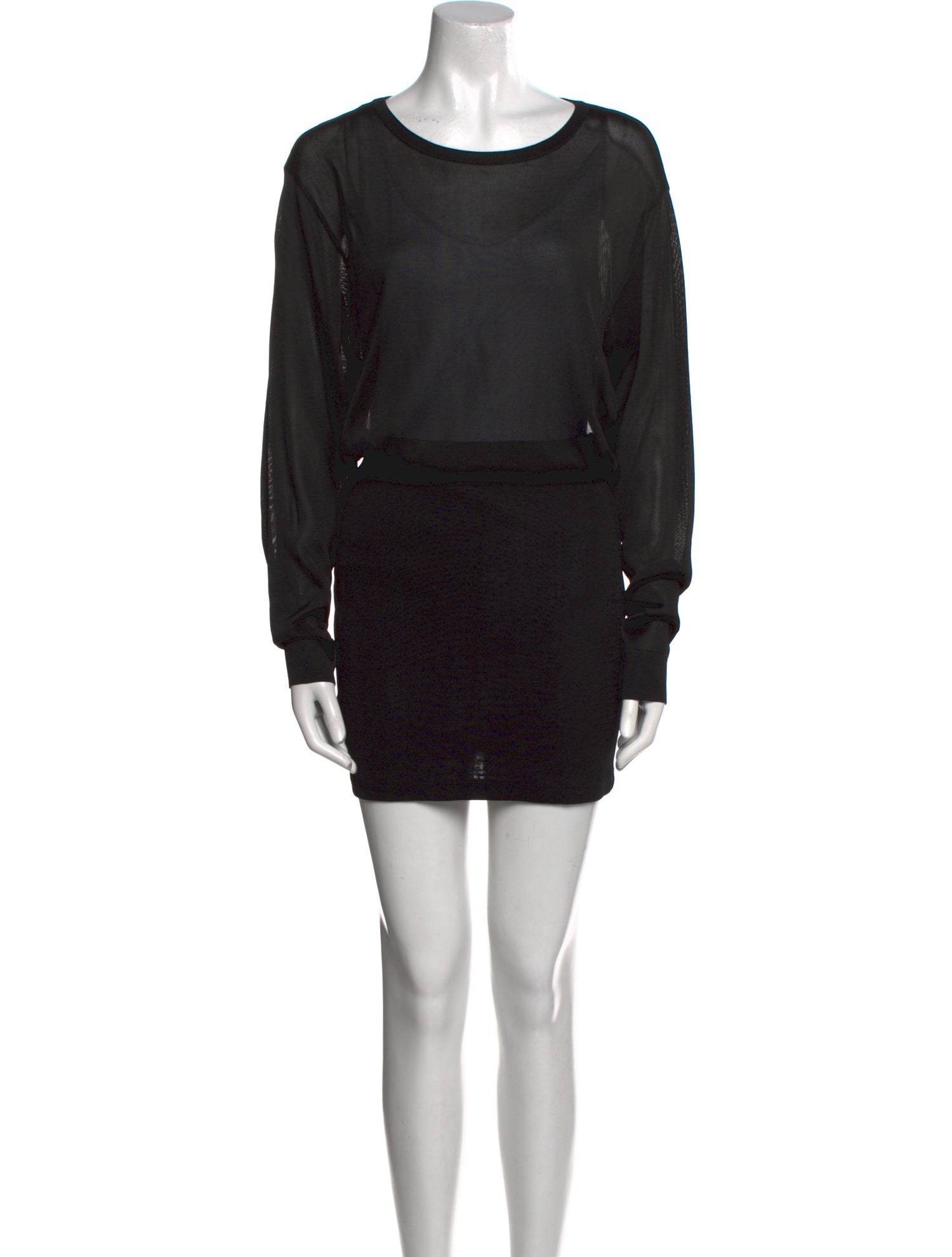Saint Laurent Scoop Neck Mini Dress