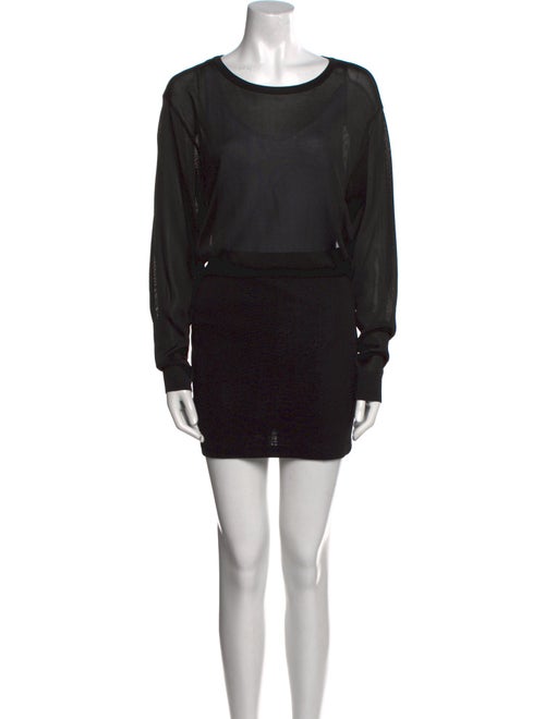 Saint Laurent Scoop Neck Mini Dress