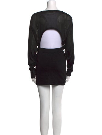 Saint Laurent Scoop Neck Mini Dress