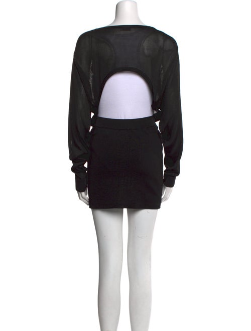 Saint Laurent Scoop Neck Mini Dress