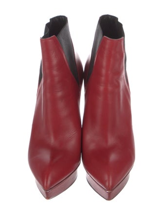 Saint Laurent Leather Colorblock Pattern Chelsea Boots