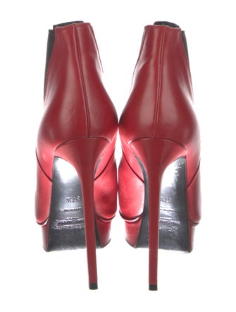 Saint Laurent Leather Colorblock Pattern Chelsea Boots